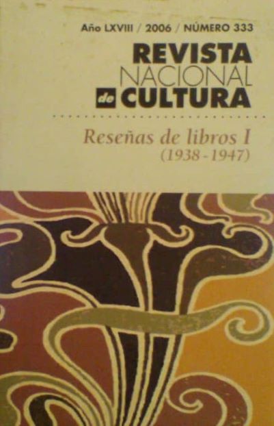 Revista Nacional de Cultura 333 Reseñas de libros II